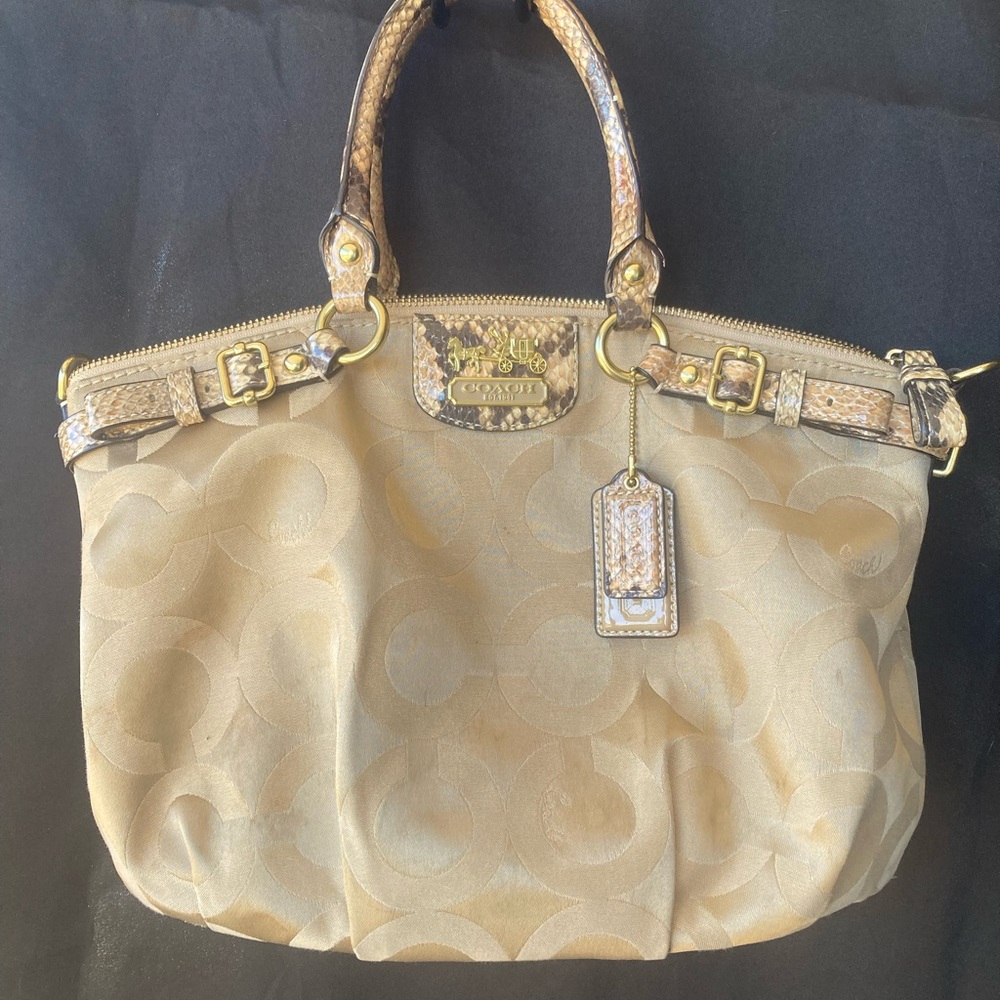 Coach Madison Exotic Python Embossed Satchel - image 1